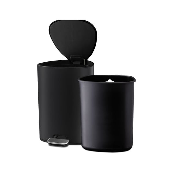 Coș de gunoi negru mat cu pedală din oțel 5 l EasyStore Luxe – Joseph Joseph-image-4