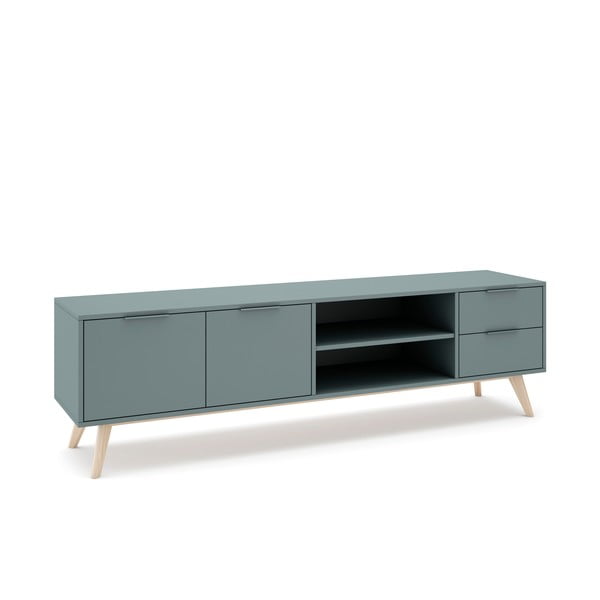 Comodă TV verde prăfuit 180x53x40 cm Pisco – Marckeric-image-4