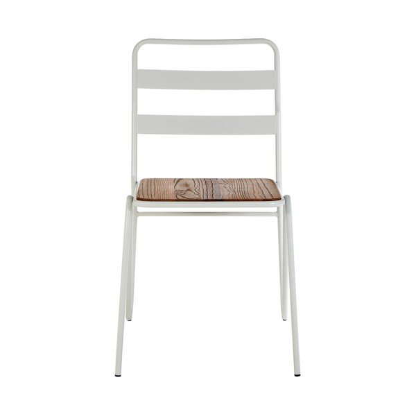 Scaun de dining alb/în culoare naturală din lemn de ulm District – Premier Housewares-image-2