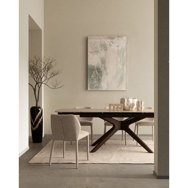 Scaun de dining bej tapițat Libby – Bizzotto-image-2