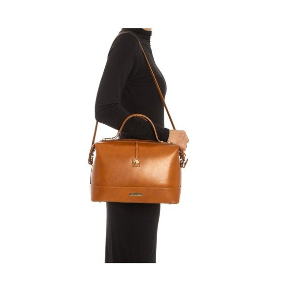 Geantă din piele Anna Luchini 355L Cognac-image-4