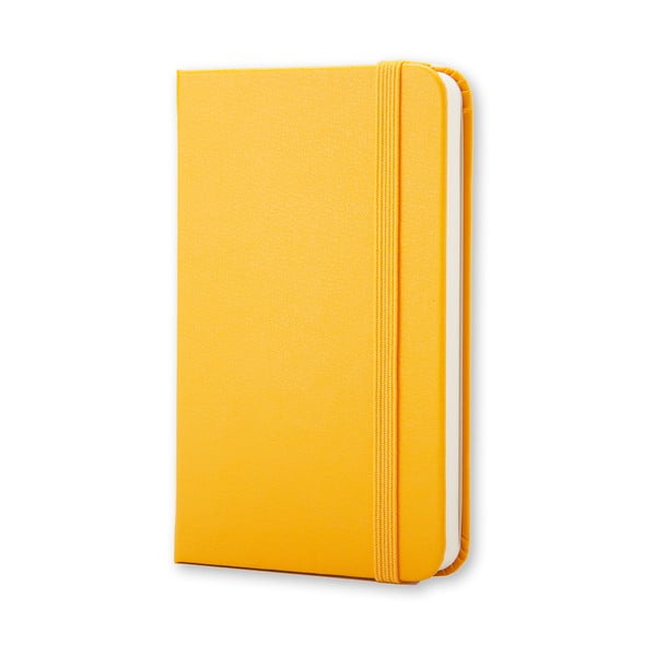 Caiet pentru notițe, galben, mic, Moleskine Hard, hârtie albă