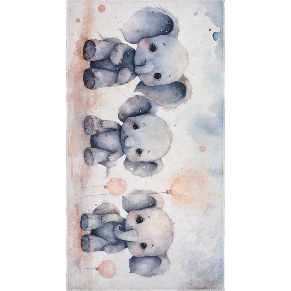 Covor pentru copii gri deschis 100x160 cm Baby Elephants – Vitaus