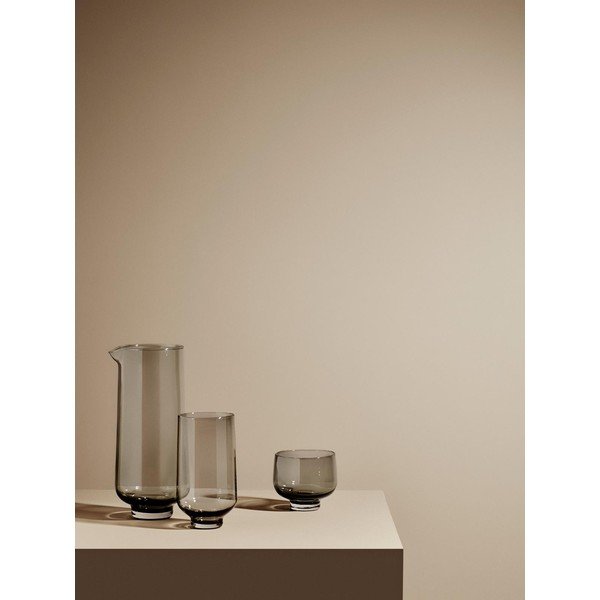 Set 2 suporturi pentru lumânări din sticlă Blomus Flow, 400 ml, negru transparent-image-1