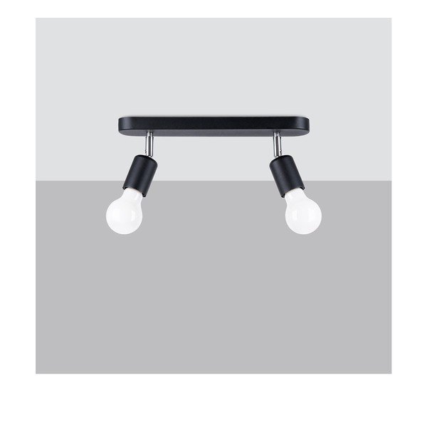 Plafonieră neagră din metal ø 6 cm Brando – Sollux-image-2