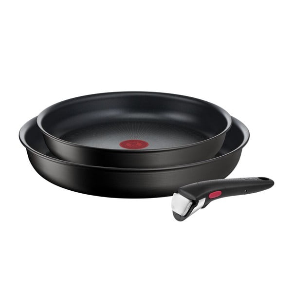 Tigăi cu suprafață antiaderentă/cu mâner reglabil 2 buc. din aluminiu ø 28 cm INGENIO Eco Resis L3979102 – Tefal