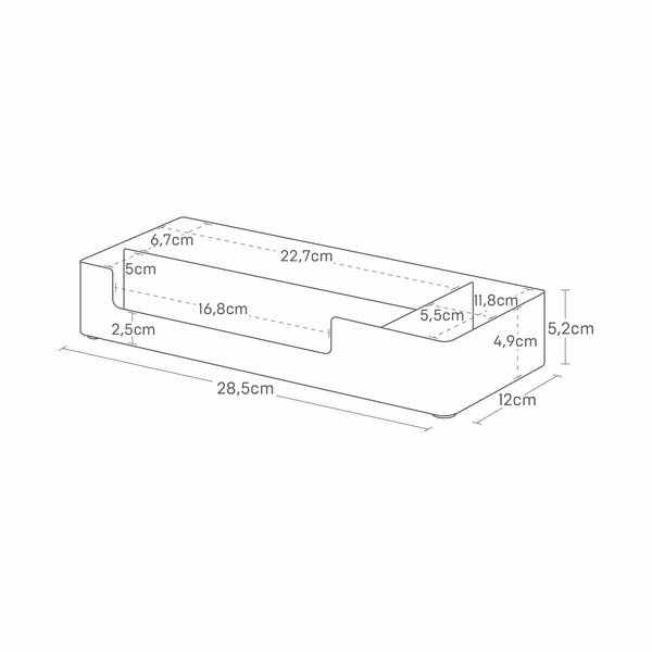 Organizator de baie alb din metal Amenity – YAMAZAKI-image-4