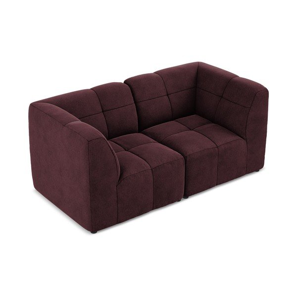 Canapea burgundy cu tapițerie din catifea 180 cm Aloha – Makamii-image-3