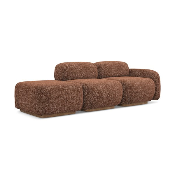 Șezlong modular portocaliu/maro (cu colț pe partea dreaptă) Ailani – Makamii-image-4