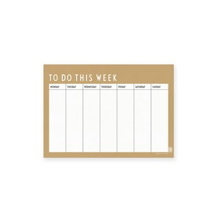 Planificator săptămânal Design Letters Weekly, bej