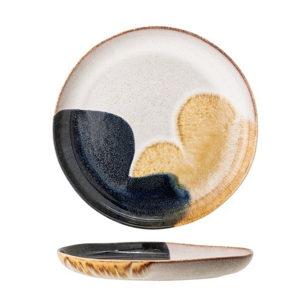 Platou din gresie ceramică Bloomingville Jules, ø 35 cm, multicolor-image-3