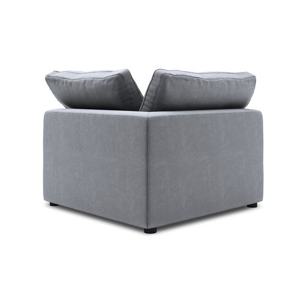Modul reversibil de colț cu tapițerie din catifea pentru canapea Windsor & Co Sofas Galaxy, gri-image-2