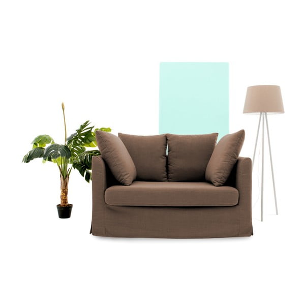 Canapea cu 2 locuri Vivonita Coraly, maro-image-4