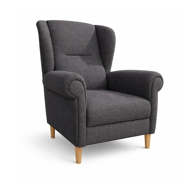 Fotoliu gri închis wing Swan – Ropez