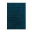 Covor albastru închis țesut manual din lână 200x290 cm Textured Wool Border – Flair Rugs
