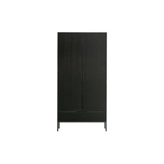 Șifonier din lemn de pin WOOOD Adam, negru