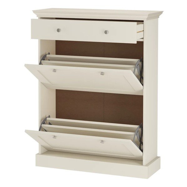 Pantofar bej cu deschidere înclinată cu aspect mat 80x105x30 cm Binz – Støraa-image-3