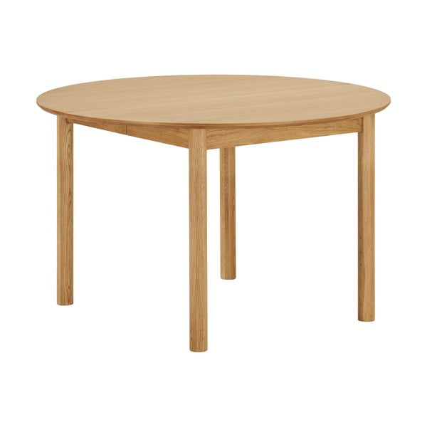 Masă de dining rotundă extensibilă cu aspect de lemn de stejar cu blat suplimentar ø 120 cm Bundaberg – House Nordic