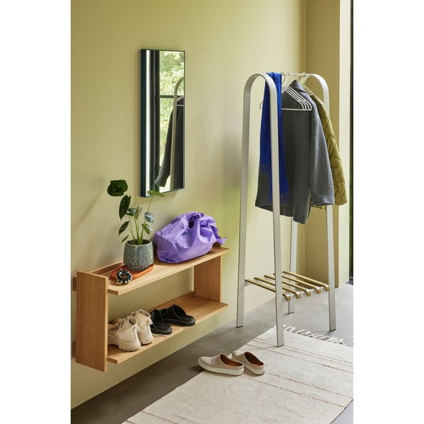 Raft în culoare naturală etajat cu aspect de lemn de stejar 100 cm Forma – Hübsch-image-3