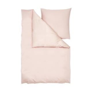 Lenjerie de pat din bumbac satinat Westwing Collection, 200 x 200 cm, roz