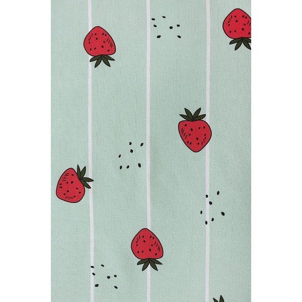 Cuvertură verde-mentă din bumbac 170x230 cm Strawberry – Mila Home-image-1
