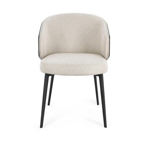 Scaun de living bej cu cotiere tapițat Kinsley – Bizzotto-image-1