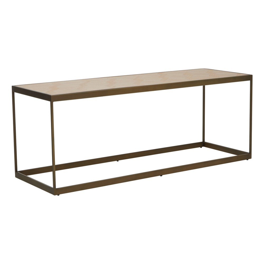 Măsuță de cafea maro/în culoare naturală cu blat cu aspect de lemn de stejar 40x120 cm Grenoble – Premier Housewares