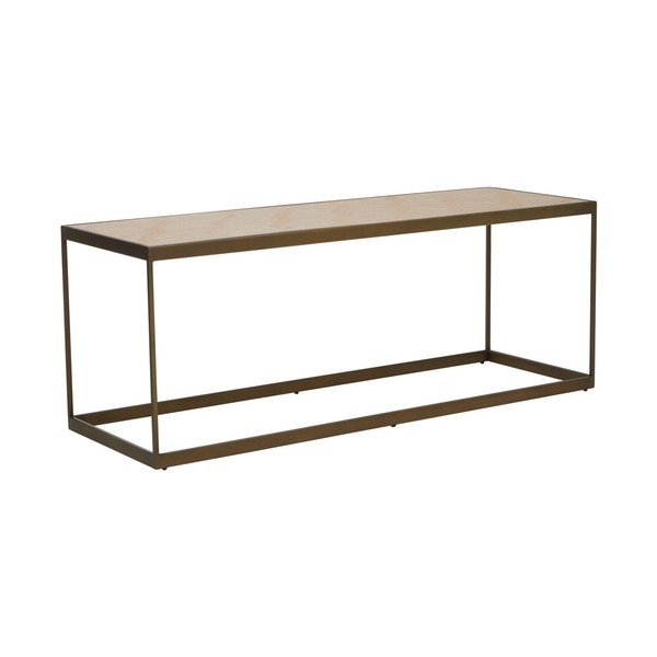 Măsuță de cafea maro/în culoare naturală cu blat cu aspect de lemn de stejar 40x120 cm Grenoble – Premier Housewares