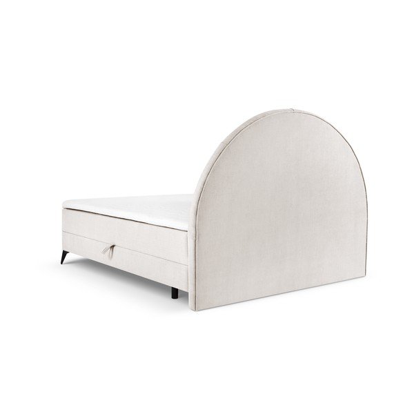 Pat boxspring 180x200 cm bej cu spațiu de depozitare Sunset – Cosmopolitan Design-image-3
