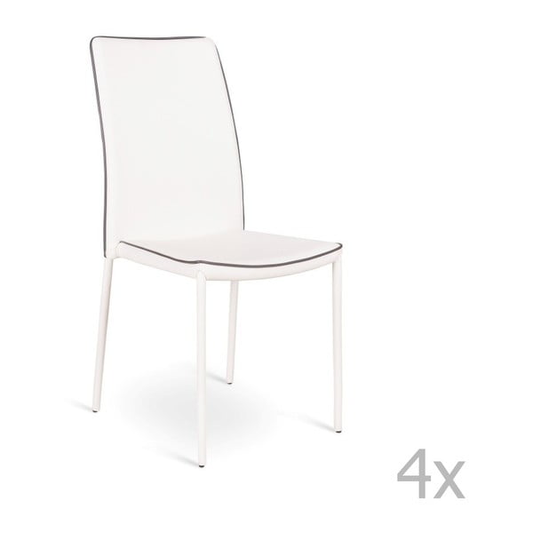 Set 4 scaune Design Twist Talara, alb