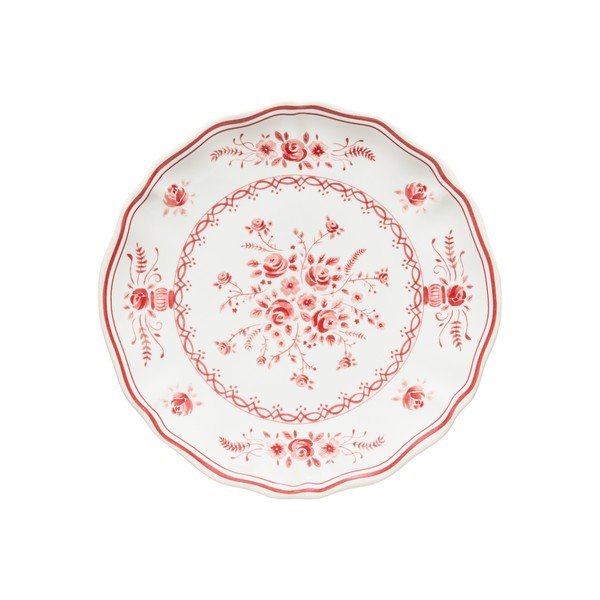 Farfurie roșie/albă pentru desert  din gresie ø 17 cm Vila – Costa Nova