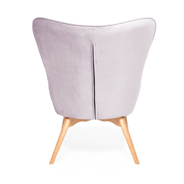 Fotoliu cu taburet Vivonita Cora Velvet, mov lavandă-image-3