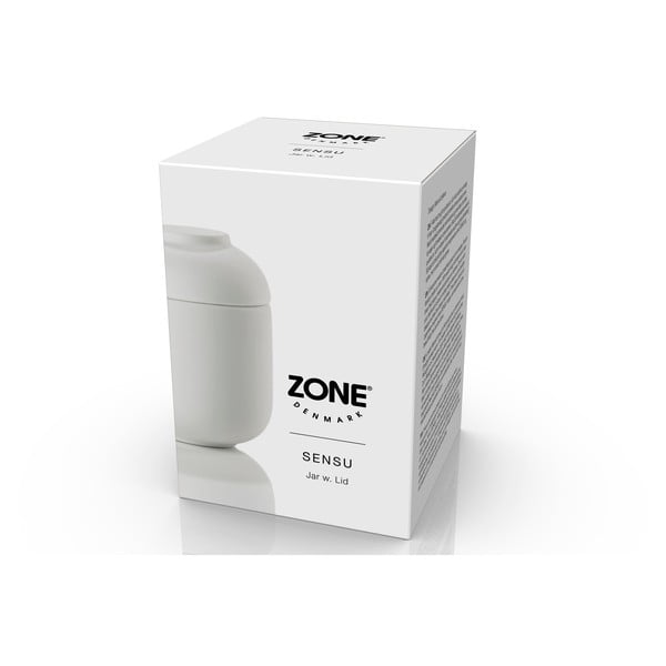 Organizator de baie alb pentru dischete demachiante din gresie ceramică Sensu – Zone-image-1