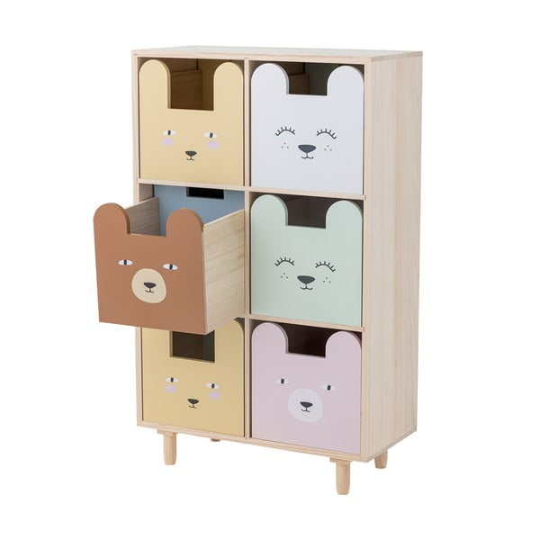 Comodă de copii în culoare naturală joasă din lemn de paulownia 25,5x88,5 cm Calle – Bloomingville Mini-image-3