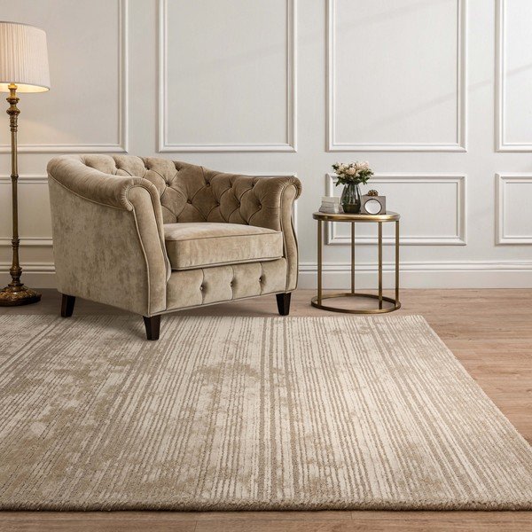 Covor bej țesut manual din amestesc de lână 200x290 cm Henley Sand – Asiatic Carpets-image-1