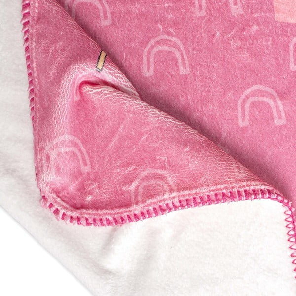 Pătură pentru copii roz din microfibră 140x110 cm Hola – Moshi Moshi-image-3