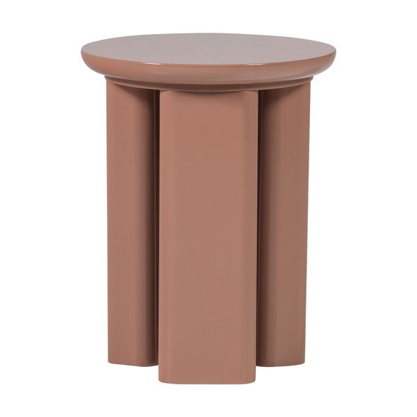 Măsuță auxiliară rotundă cu aspect lucios ø 40 cm Orivo – WOOOD