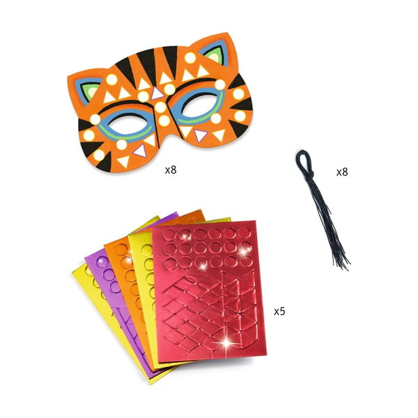Set DIY 8 măști animale Djeco Jungle-image-2