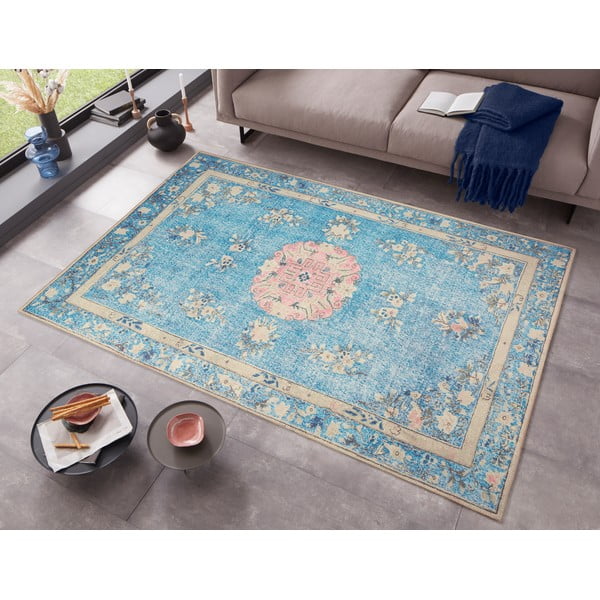 Covor albastru 150x80 cm - Ragami-image-1