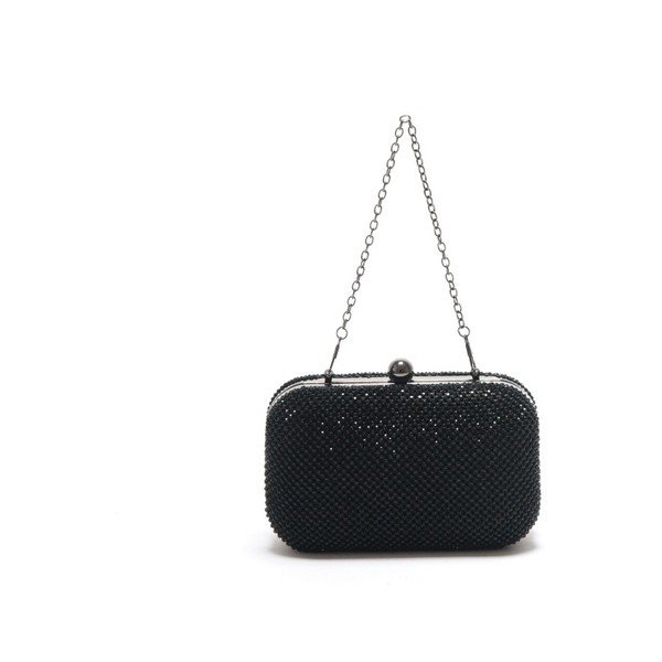 Poșetă cu strass-uri Isabella Rhea Dianthus, neagră -image-3