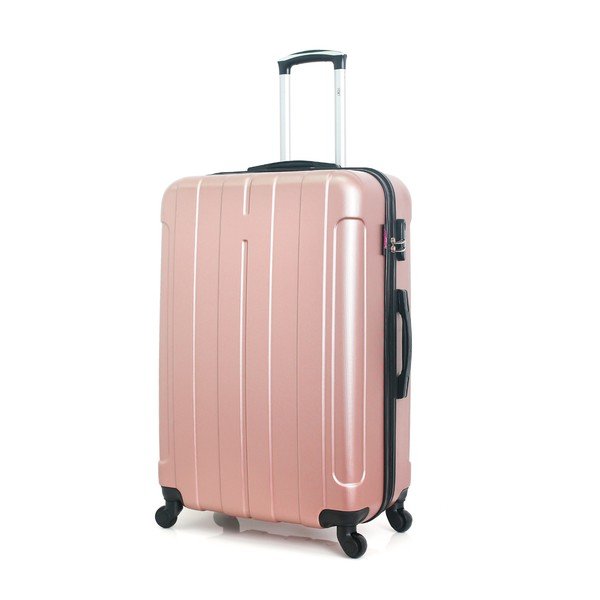 Geamantan cu roți Hero Fogo, 93 l, roz auriu-image-4