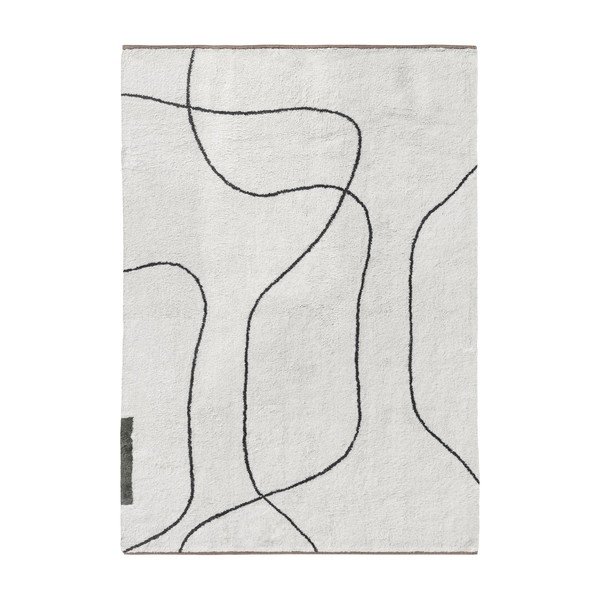 Covor fildeș lavabil din bumbac 140x200 cm Shadow – Mette Ditmer Denmark