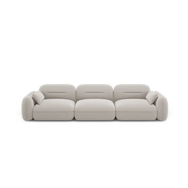 Canapea crem cu tapițerie din catifea 320 cm Audrey – Interieurs 86