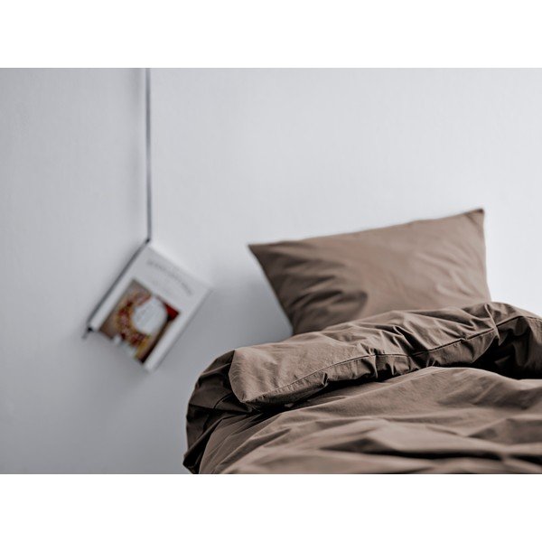 Lenjerie de pat maro din bumbac percal pentru pat dublu/extinsă 200x220 cm Crisp – Södahl-image-1