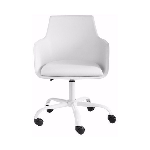  Scaun de birou reglabil Støraa Leslie, alb-image-4