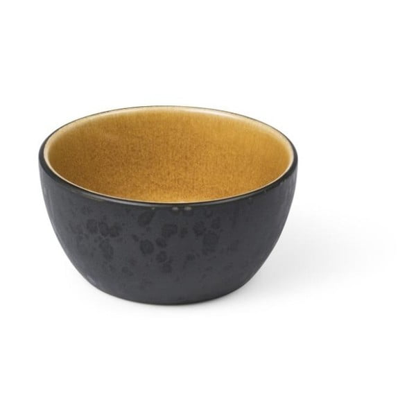 Bol mic negru/chihlimbar din gresie 200 ml Black/Amber – Bitz-image-1