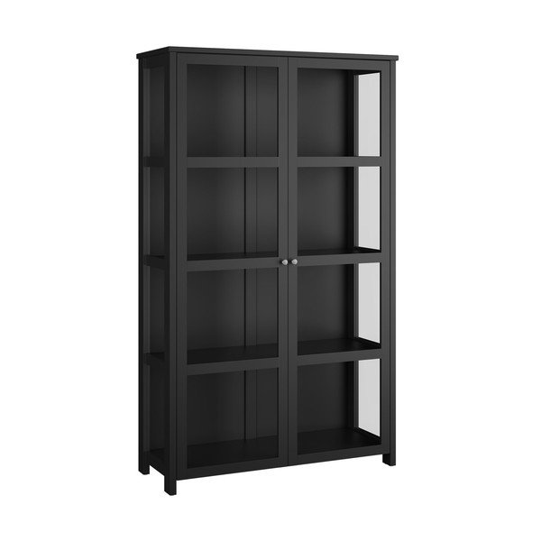 Vitrină neagră 124x210 cm Excellent - Tvilum-image-2