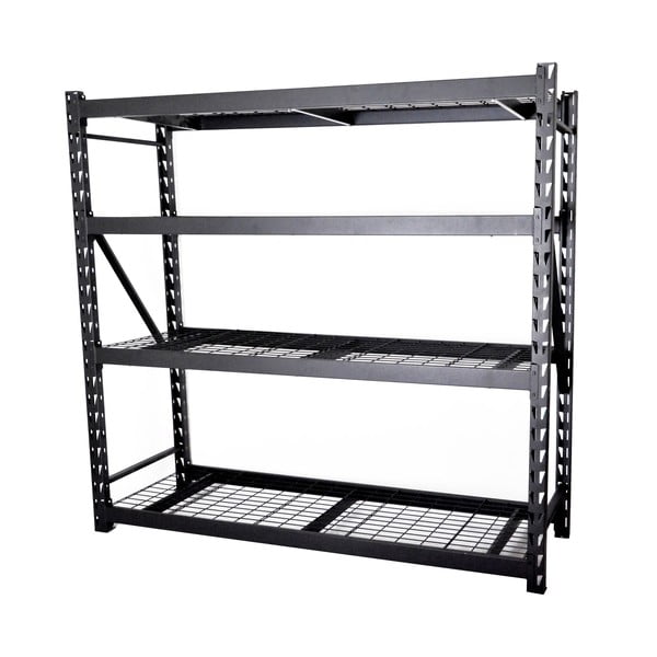 Etajeră de depozitare neagră din metal 196x183 cm – Rojaplast