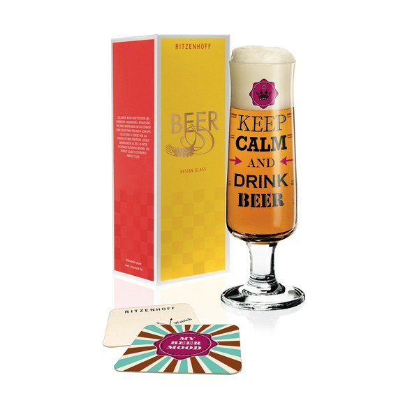 Set pahar din sticlă cristalină pentru bere și 5 suporturi pahare Ritzenhoff Fisherman´s Wife, 390 ml-image-1