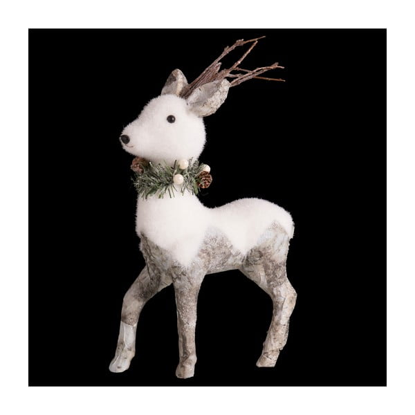 Decorațiune de Crăciun Unimasa Deer, înălțime  45 cm, alb